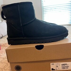 Black mini UGG boots